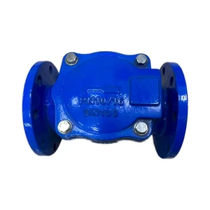 Nanhu DN100 Pn16 Hydraulic Power Uni-Flapper Check Valve Non-Return Rubber Seal Normal Temperature General Cast Iron Water Media