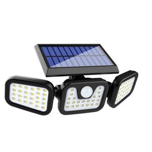 High Output 3 Heads Outdoor Garden Security Lights Led Wall Lamps Automatic Solar Flood Light for Patio Wall Backyard Yard
