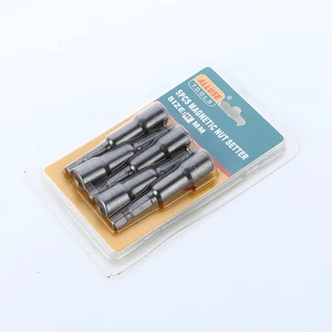 Wholesale OEM Customizable Industrial Grade Hexagonal Steel Screwdriver Bit Magnetic Nut Setter 40CR 8*65mm Sandblasted