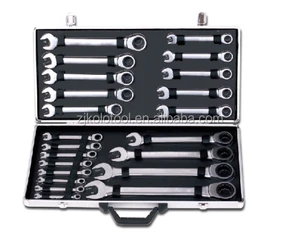 High Quality Customized Carbon Steel 22 Pieces Spanners Rachet Wrench Set Tool Box