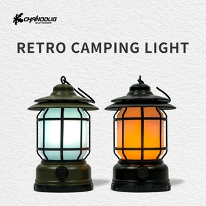 Camping Light Outdoor Multifunctional Camping Tent Light Rechargeable Retro Outdoor Ambience Portable Camping Light