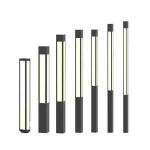 Modern IP66 Waterproof LED Column Lamp Electric Aluminum Body Garden Lighting with AC & Solar Power Supply Popular POST Design