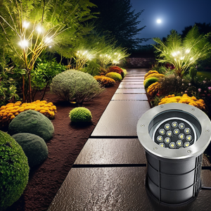Garden Lights 9W High Power LED Adjustable Angle Lawn Light IP65 Waterproof Underground Buried Lamp for Landscape Lighting