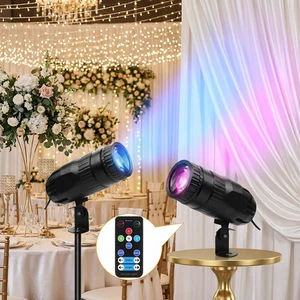Professional Mini LED Beam Lights RGBW Projection Celebration Lamp Remote High CRI 90 Wedding Holiday Event Lighting IP33 Rated