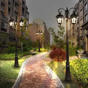 Landscape Lights Retro Outdoor OEM Factory Aluminum European Style Garden Lights for Street Decoration Lamp Posts Streetlights