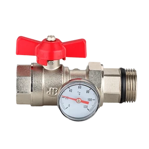 Modern Design Forged Brass Ball Valve Male Thread Nickel Plated 1