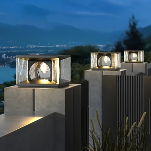 IP65 Waterproof Outdoor Garden LED Light AC Stainless Steel Decorative Glass for Landscape Columns Pillar Decor New Style