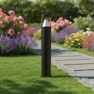 LED Landscape Lighting Bollard 10W IP65 Electric Garden Lawn Lamp with Metal Construction and Remote Control