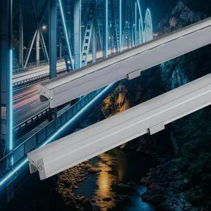 Weather Resistant Long Strip Architectural Outline Lamp Smooth Alloy Casing Fixed Mount Bracket Urban Bridge Handrail Led Light