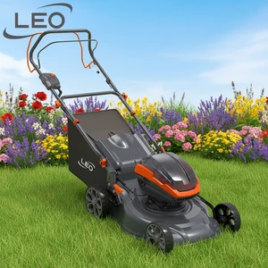 LEO LM46ZLi-L Self-propelled Lawn Mower With Grass Box Folding Handle Lithium-ion Battery-DIY Grade 800W 70L Capacity
