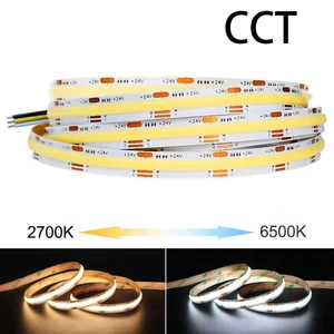 Flexible RGB CCT LED Strip Cob Fob 24V Remote Control Switch Aluminum Lamp Body IP20 Rating for Landscape Ceiling Light