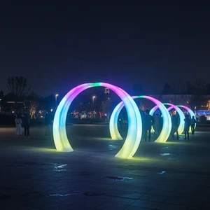 Colorful LED Lit Plastic Tunnel Lights
