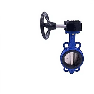 Tianjin Valve Factory Directly Supply Ductile Iron Ethylene Propylene Rubber Sleeve Turbine Butterfly Valve Handle Manual DN100