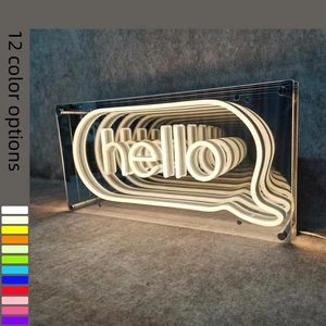 Custom Size 3D LED Neon Lights Internet Celebrity Bar Backdrop Sign Tunnel Mirrors Thousand Layer Abyss Infinity Mirror Luminous