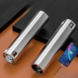 LED Power Bank Flashlight Rechargeable Super Bright Long Range Waterproof Multi-Function for Outdoor Self-Defense Use