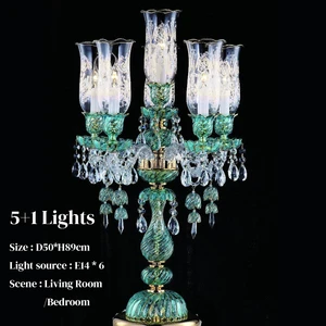 Modern Luxury K9 Crystal LED Table Lamp European Desk Lamp for Villa Hotel Lobby Bedroom Restaurant Home Decor Bedside Lighting
