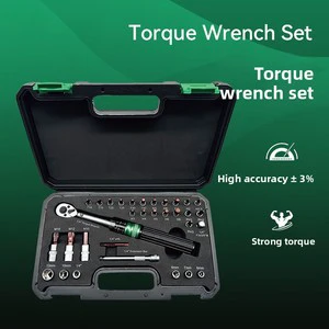 High-Precision Adjustable Kilograms Torque Wrench Set for Bicycle and Auto Repair with Plastic Case