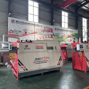 CNC Rebar Bending Machine For 4-16 Mm Steel Bar Straightener Bender Cutter Building Construction Rebar Stirrup Bending Machine