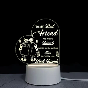 Holiday Gift Cartoon Creative 3D Bedroom Table Lamp Kids LED Small USB Bedside Lamp Night Light