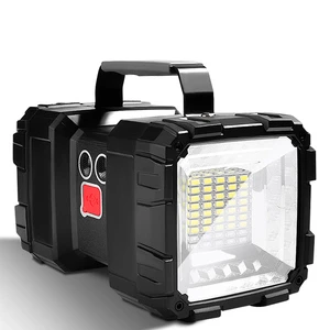 Portable Camping Lantern Rechargeable LED Powerful Spotlight Flashlight Outdoor Emergency Power Searchlight for Fishing Hunting