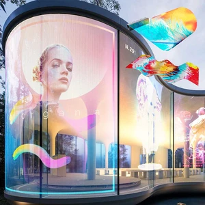 Flexible Led Screens Transparent High Quality Flexible LED Glass Window Advertising Display Soft Indoor LED Video Wall Led Panel