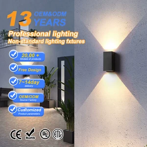 IP44 Waterproof Outdoor GU10 Wall Lamp 12W Modern Minimalist Die Casting Aluminum Body LED High CRI 80 Garden Street Lighting