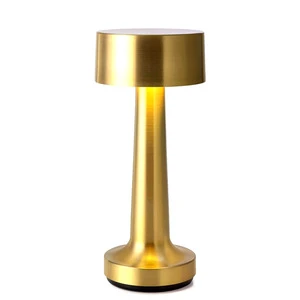 Modern LED Table Lamp Touch Control Dimmable 3500K Warm White Bedroom Bedside Study Reading Iron Body Metal Shade Battery