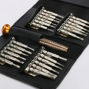 25 in 1 Precision Screwdriver Set Portable Screwdriver with Leather Case Combination Repair Tool Kit