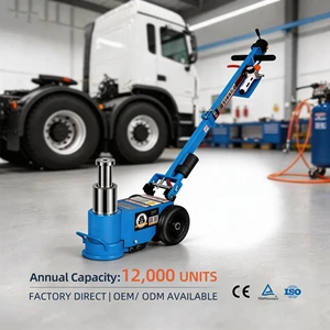 Factory 30/60 Ton Chrome-Plated Pneumatic Air Integral Hydraulic Floor Jack 180mm Lift Height CE ISO Certified for Europe Market