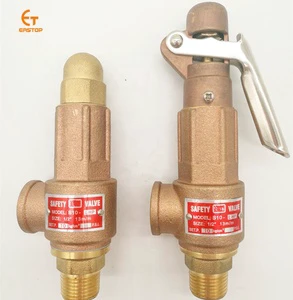 High-Pressure Relief Safety Valve For Boiler Steam Brass Bronze Forged Manual Spring Full Lift Thread Connection Control Safety