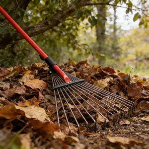 15-Tine Adjustable Telescopic Garden Rake - Heavy-Duty Metal Leaf & Lawn Rake For Yard Cleanup, Extendable From 20cm To 60cm