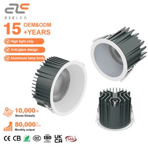 98Ra Super Bright 15W 20W 30W 40W 45W Anti-Glare Recessed Ceiling Downlight For Hotel Office Restaurant Home Cob Led Down Light