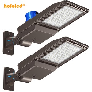 Hofoled 100W 150W 200W 240W 300W Yard Parking Lot Lighting Shoebox Lamp IP66 Dusk To Dawn Photocell Outdoor Led Street Light