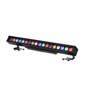 18x20W RGBWAUV 6-in-1 Waterproof IP65 Outdoor LED Wash Bar Lights Spotlights for Outdoor Events