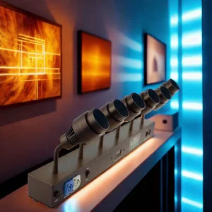 DMX512 LED 6x20W High Brightness Warm White Beam Pinspot Spotlight with 15-60 Zoom IP33 CRI90 Manual Focus