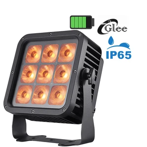 Outdoor Waterproof 9x18W 9*18W RGBWA+UV 6in1 Hex LED Battery Powered Wireless DMX Wifi Remote Control Freedom Par Lights IP65
