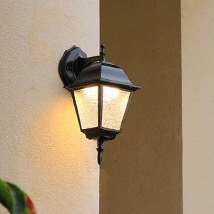 Outdoor Wall Mounted LED Lights Aluminum Waterproof Textured Glass Decorative Garden Lights