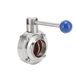 Factory Direct Sale Sanitary Stainless Steel 304 316L Butterfly Valve Manual Welding Butterfly Valve