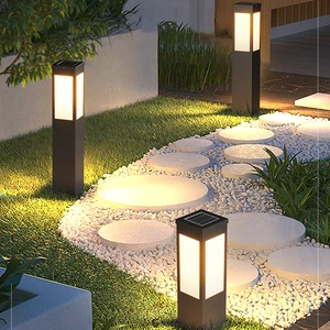 Modern Solar Lawn Lamp Aluminum Outdoor Waterproof Garden Light Garden Villa Path Home Landscape Decoration Lawn Light