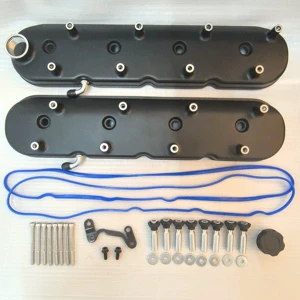 Aluminum Black LS Standard Height Cast Aluminum Valve Covers W/ Coil Mounting Posts LS1 LS2 LS3 LS7 5.3 6.0