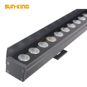 18W 24W 36W Ip65 24V Architectural Building Facade Bar Wallwasher Light Dmx Rgb Rgbw Led Wall Washer with Visor