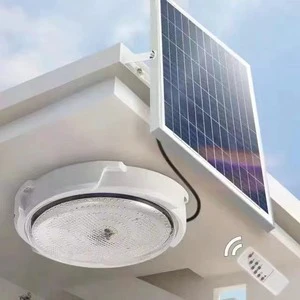 Outdoor Solar Ceiling Lamp IP67 Waterproof Dimmable LED with Inductive & Remote Control Chinese Design for Garden & Home Decor