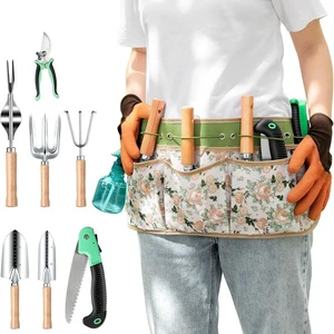 Latest 10-Piece Stainless Steel Garden Tool Set with Adjustable Tool Organizer Belt Model YY-MU-10
