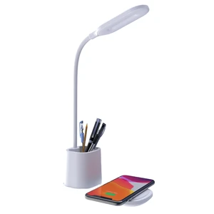 3in 1 Modern Table Desk Lamp LED Pen Holder Organizer ABS 15W Wireless Charging Wireless Charger Light
