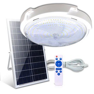 Solar LED Ceiling Lamp Shed Light for Indoor Outdoor Home 50W 100W 200W Highlight Remote Control Patio Garage Landscape Lighting