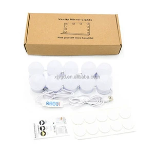 LED Makeup Mirror Light Bulbs USB Charging Vanity Makeup Mirror Lights Bathroom Dressing Table Lighting Dimmable LED Wall Lamp
