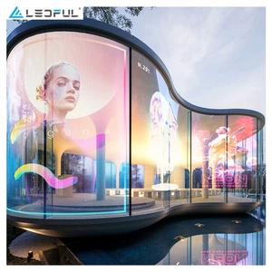LEDFUL A-Series Indoor Virtual Production P4 P5 P6.25 P8 P10 P15 4K Curtain Self-Adhesive Film Transparent Soft Flex LED Screen