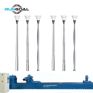 RunGoal OEM Street Light Pole Manufacturing Machine With PLC & Motor 20KW CE Certified For Decorative Poles