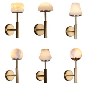 ZEROUNO-Lighting Design Rechargeable Alabaster Wall Lamps Alabaster Wireless Lamp Bathroom Sconce Alabaster Hotel Design Lights