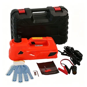 12V Car Jack Electric Hydraulic 5 Ton Lift with Impact Wrench and LED Flashlight Roadside Emergency Flat Tire Change Kit